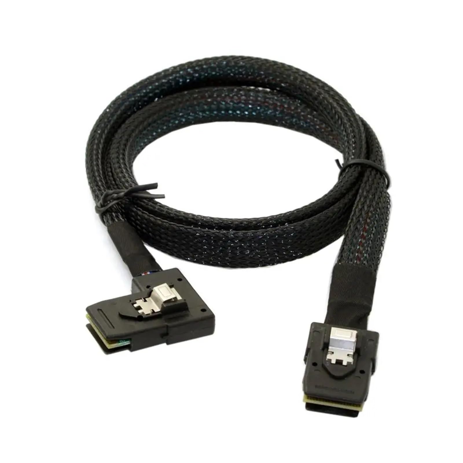 Kabel serwerowy ultracienki płaski lewy wygięty 90 stopni MI NI S*A*S 36-pinowy SFF-8087 do 8087 kabel do transmisji danych 40 cm 80 cm (70 cm)