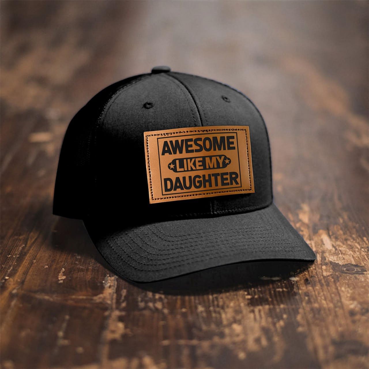 BETHEGIFT Fathers Day Gift for Dad from Daughter - Awesome Father Trucker Hat - Dad Birthday Gifts from Daughter - Adjustable Mesh Baseball Cap for Men, Papa, Stepdad