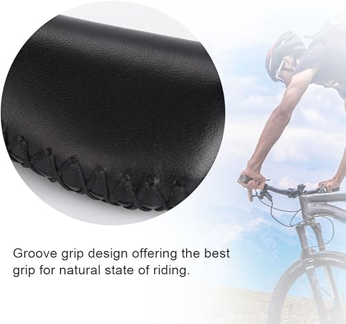 Miniatura 3 de VGEBY1 1 par de empuñaduras para manillar de bicicleta, de piel sintética, estilo retro, de repuesto