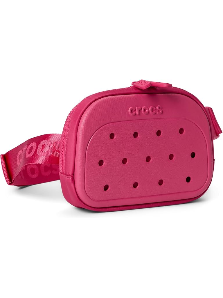 Burgundy Crocs Belt Bag