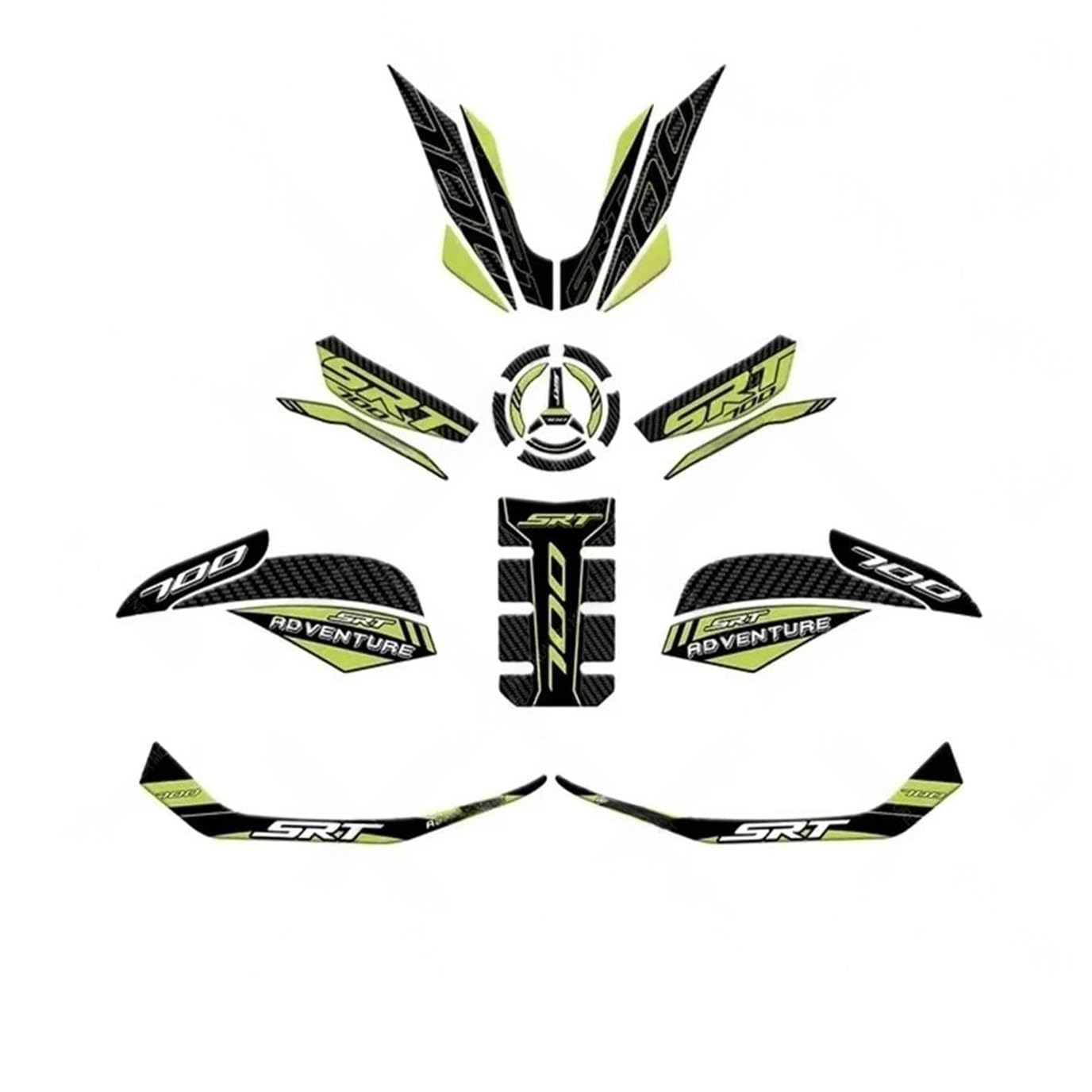 Pljgdvbx One Color Motorcycle Gas Tank Sticker For Qj Srt 700 X Motorcycle Accessories Protective Tank Pad Stickers Kit General Purpose Replacement Generic Universal