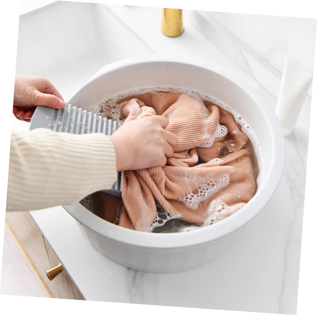 jojofuny 1 Set Board Laundry Clothes Japanese Plastic with Household Dish Scrub Hand Home Diaper Newborn Tub Baby Washbasin Slip Tool for Washboard Rectangular Portable Bathroom