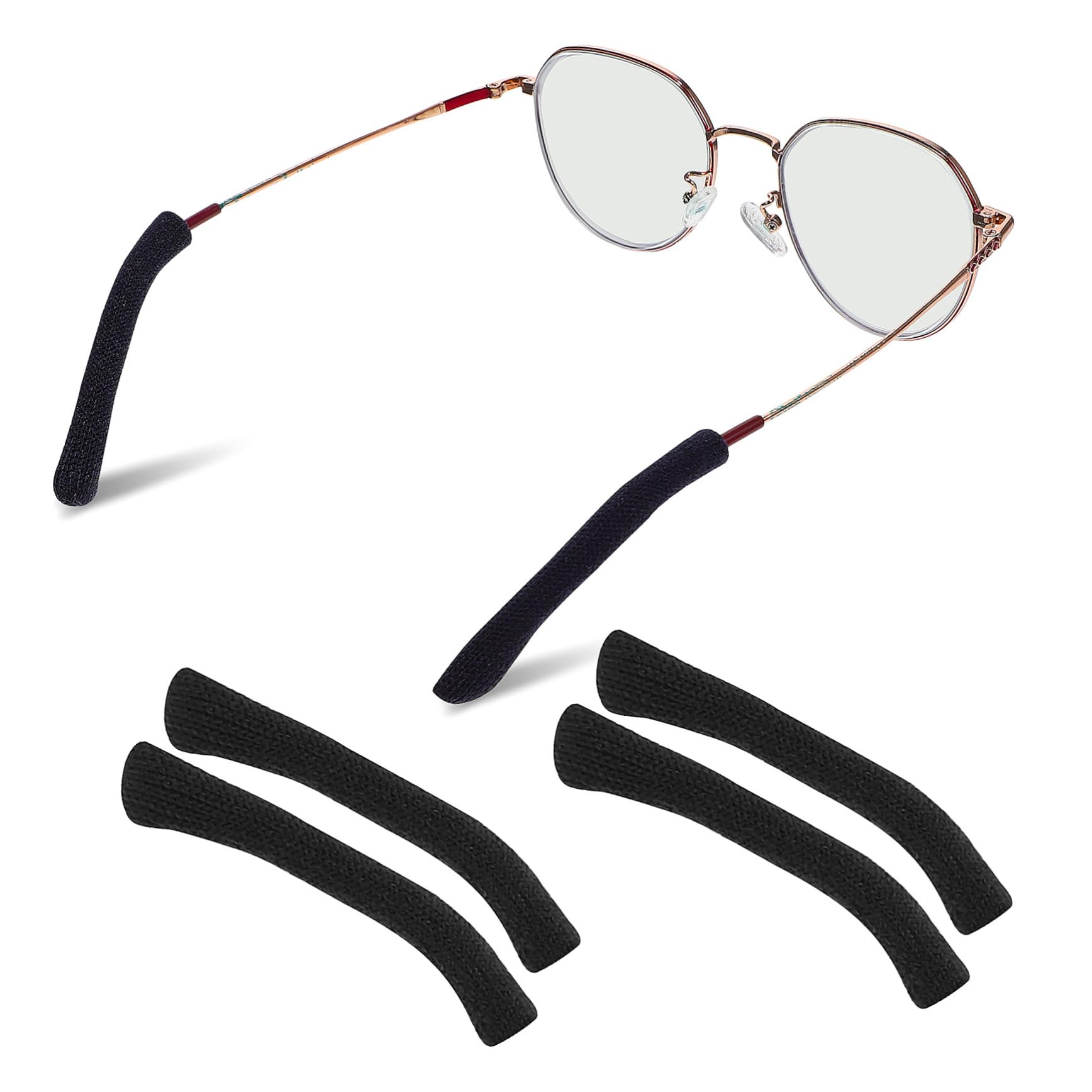 WOFASHPURET Eyewear Soft Knitting Retainer Glasses Ear Pads Temple Grip for Glasses Comfortable Ear