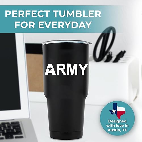 Miniatura 7 de Vaso del Ejército de 30 onzas, Regalos Militares para Hombres Taza de Viaje de Café, Regalos de Graduación del Ejército para Él, Regalos del