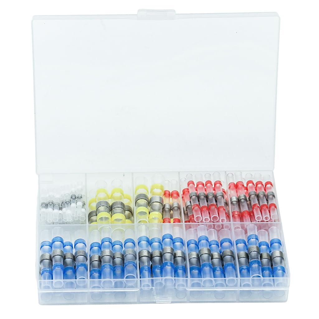 Kit Connettori Saldanti E Tubo Termorestringente, 378 Pezzi, Assortito 8 Diametri, Impermeabile, Per Auto E Elettronica - 3