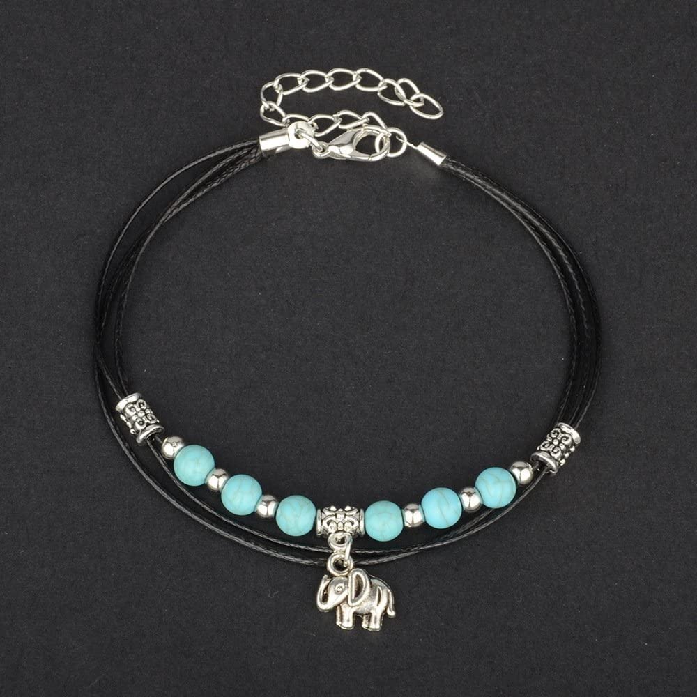 Bracciale, regalo, cavigliera, cavigliera elefante Bracciale alla caviglia vintage for donna Gioielli piede di Buddha Cavigliera estiva da spiaggia a piedi nudi Stile 1 Superiora??Qualità e creatività