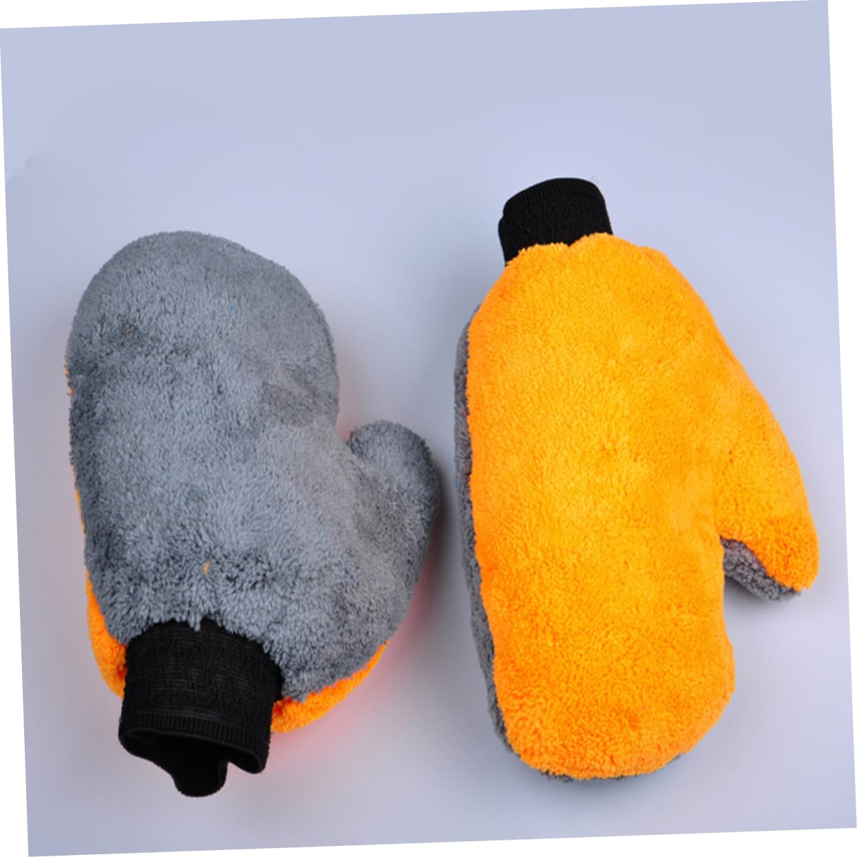 OUNONA Coral Fleece Car Wash Mitt Ultra Absorbent Cleaning Gloves for Safe Detailing Lint Dual Sided Design for Cars Trucks Motorcycles Boats and Rvs