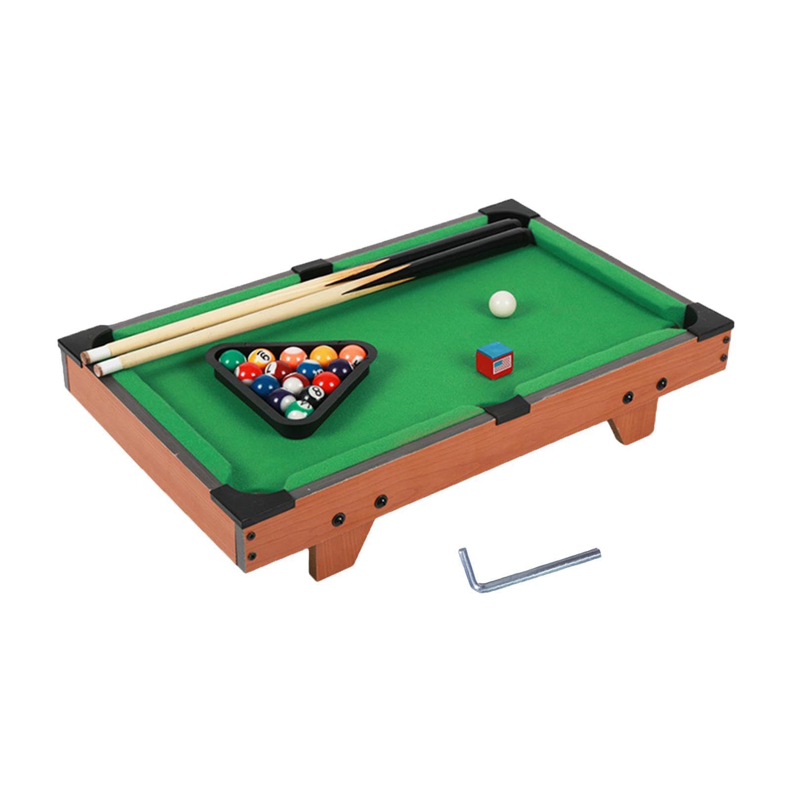de Billar pequeña, Paquete de Regalo Divertido para la Familia, Incluye Bolas de Billar, Tacos, Elementos Esenciales para la Sala de Juegos de