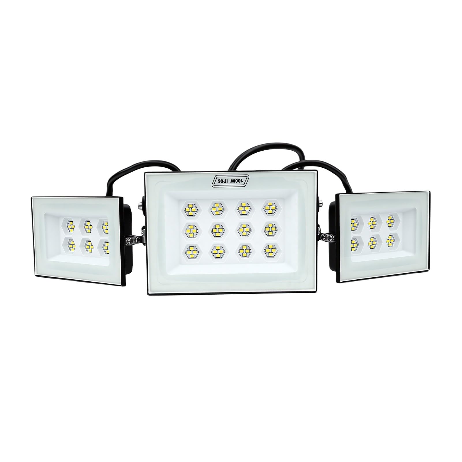 AMONIDA Reflektory LED na Zewnątrz 100 W 3 Głowice ściemnialne Indukcyjne