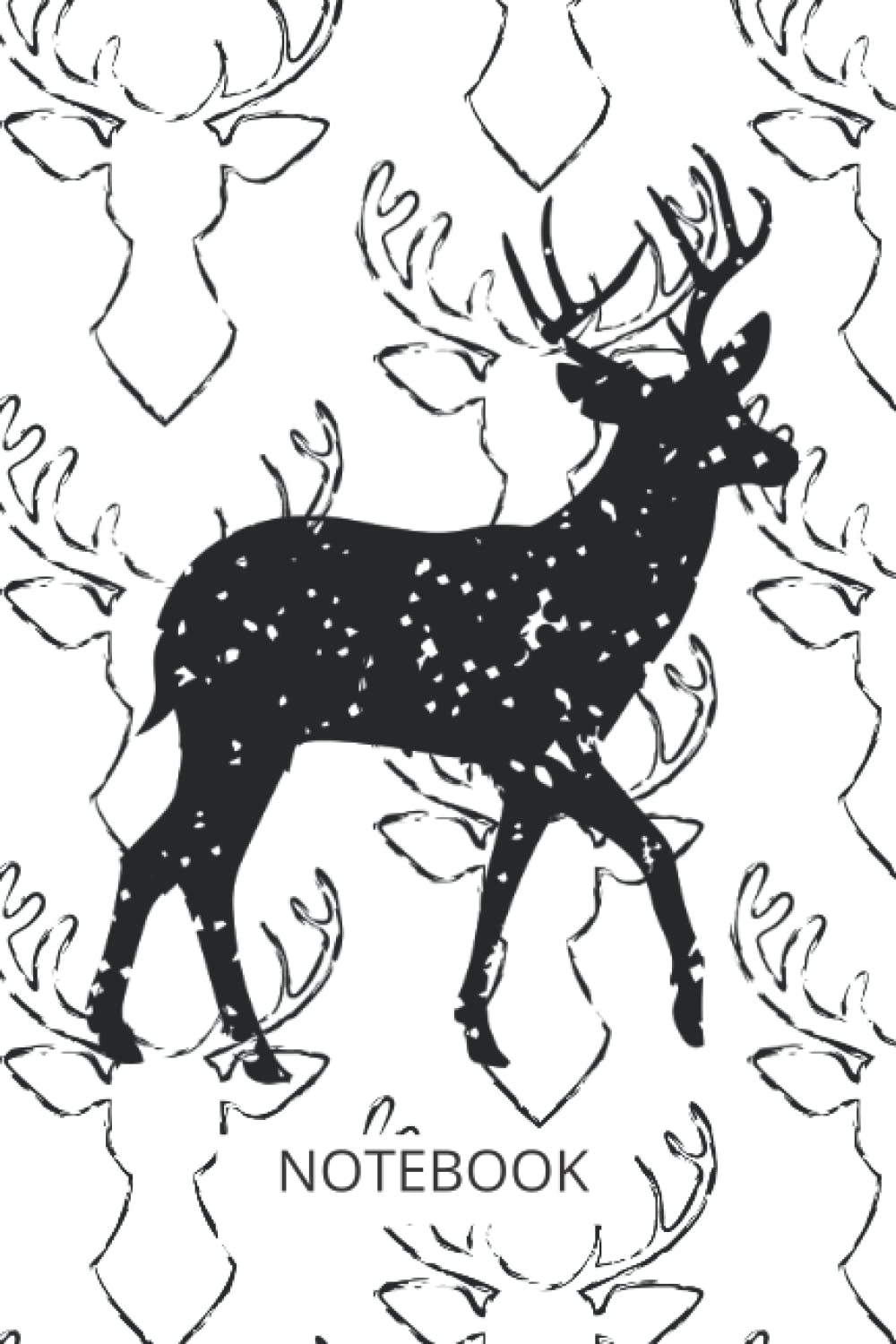 Christmas Deer Print Planner Journal: Cute Christmas Print Notebook Gift Idea