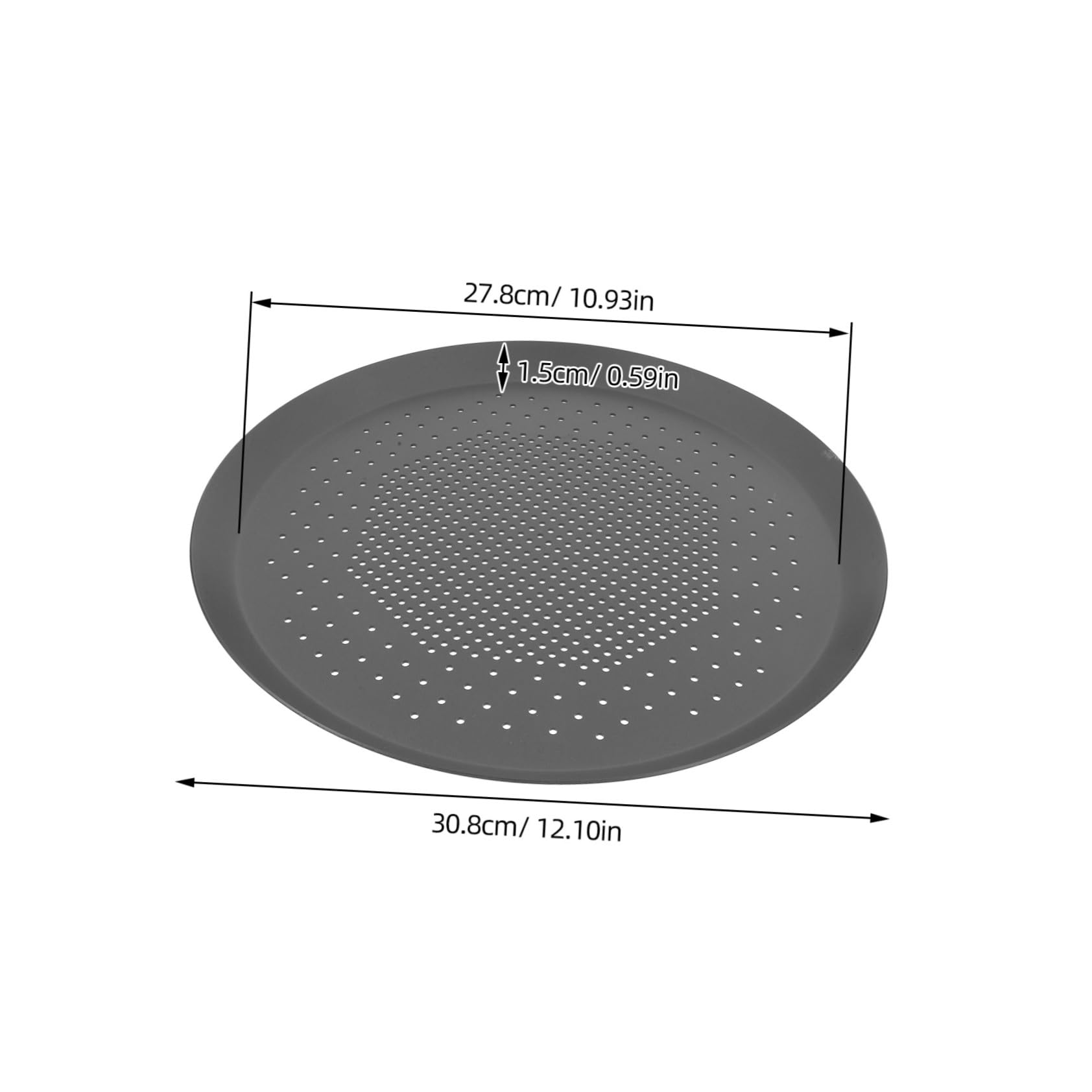 OFFSCH Round Aluminium Alloy Pizza Baking Pan Nonstick Pizza Screen for Easy Cleaning Versatile Baking Tray Home Kitchen