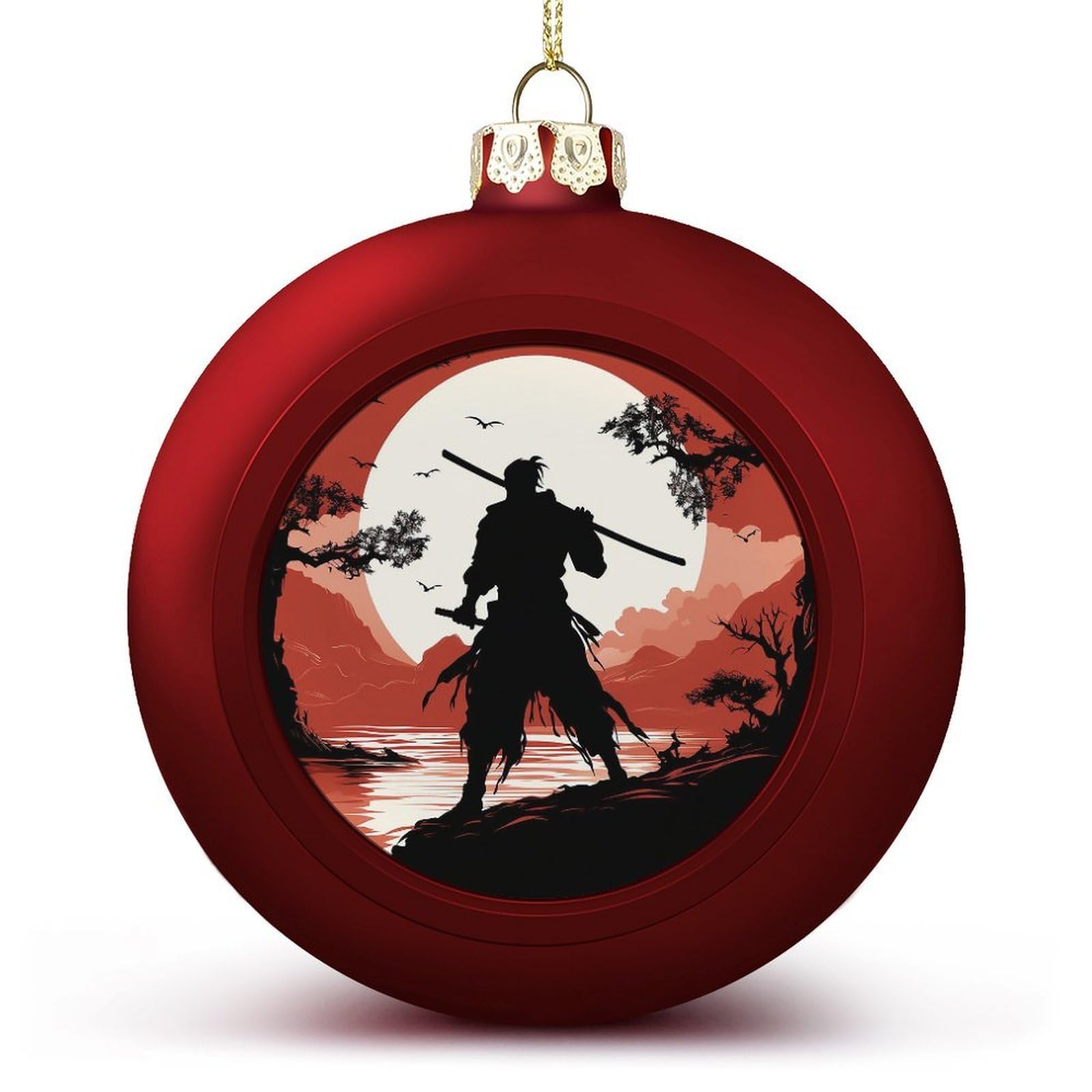 Christmas Tree Ornaments,Samurai Christmas Ball Decoration Set for Holiday