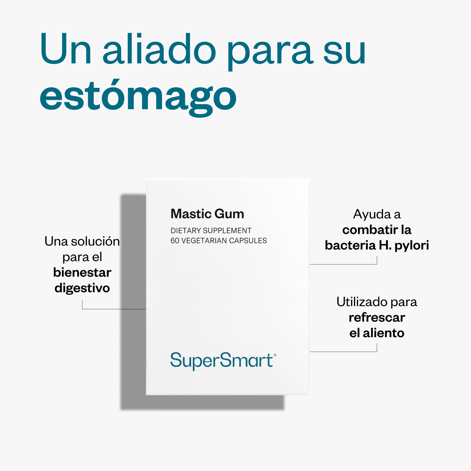 Mastic Gum - Ayuda Contra la Acidez y el Reflujo - Sin OGM - SuperSmart