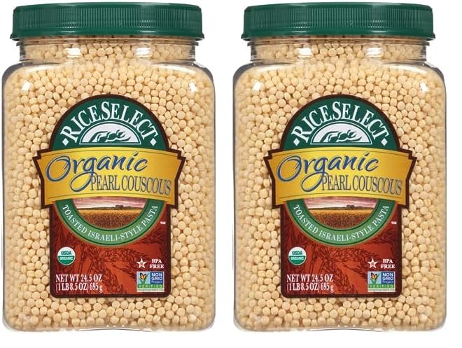 RiceSelect Cuscús orgánico perlado, 24.5 onzas (paquete de 2), 903951SU