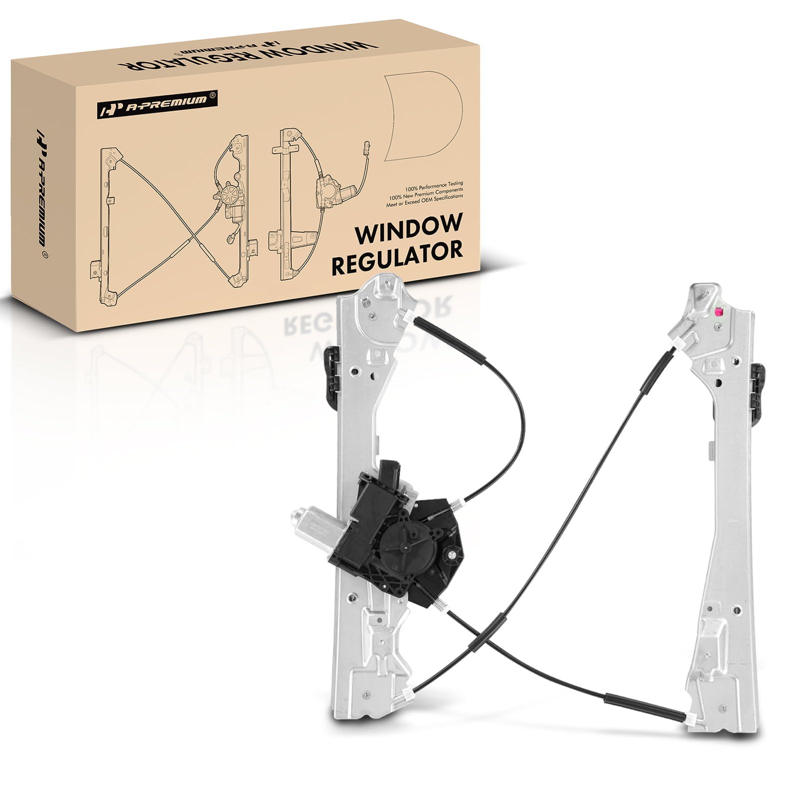 A-Premium Electric Power Window Regulator with Motor Compatible with Chevrolet Colorado & GMC Canyon, 2015-2020, Pickup, Front Left Driver Side
