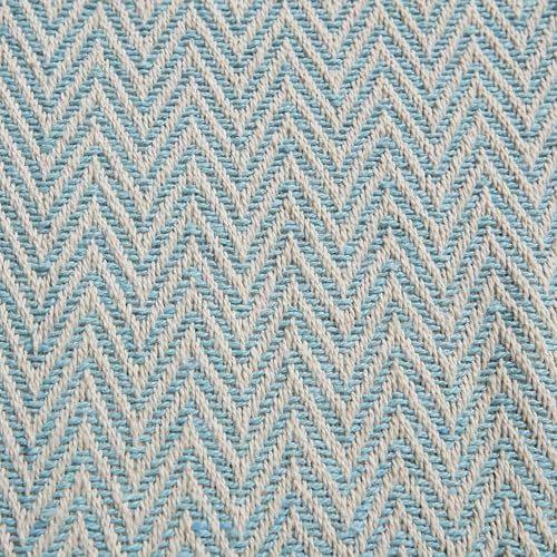 Image of THE HOME TALK Premium Cotton Chevron 4-6 Seater Table Runner - 14x72 Inches - Turquoise|Elegant Dining|Handcrafted Quality|Stylish Console Decor for Dining Table, Parties, Events