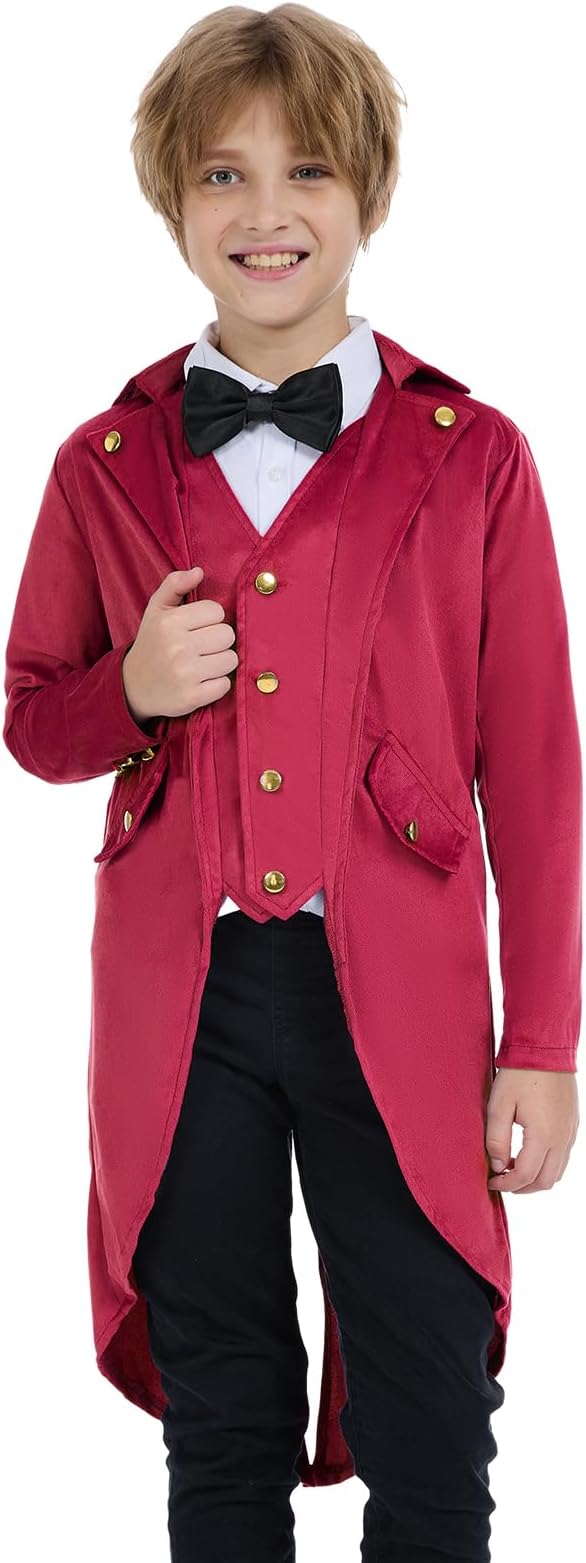 - Steampunk Coat Tailcoat,Medieval Clothing Costume,Halloween Renaissance Vampire Costumes