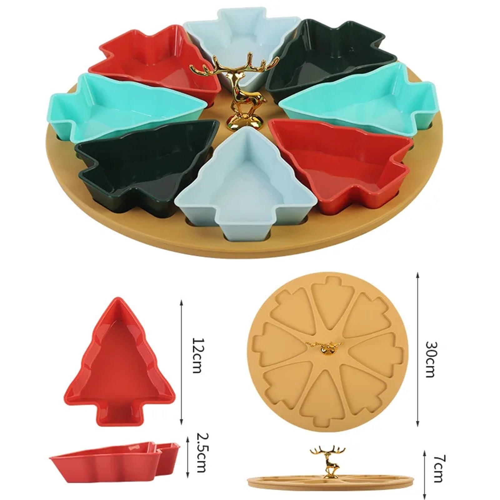 Plato de fruta árbol, plato dividido, seca for el hogar para Almacenar Nueces