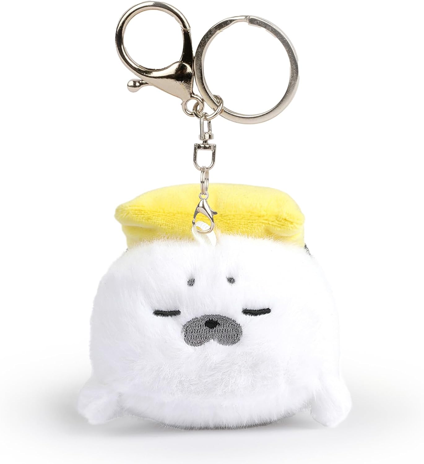 Sea Otter Plush Keychain Toys Cute Sushi Seal Stuffed Animals Pendant for Backpack - Image 2
