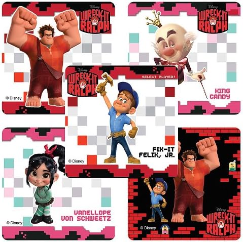 Disney Wreck It Ralph Movie Stickers - Party Favors - 75 per Pack