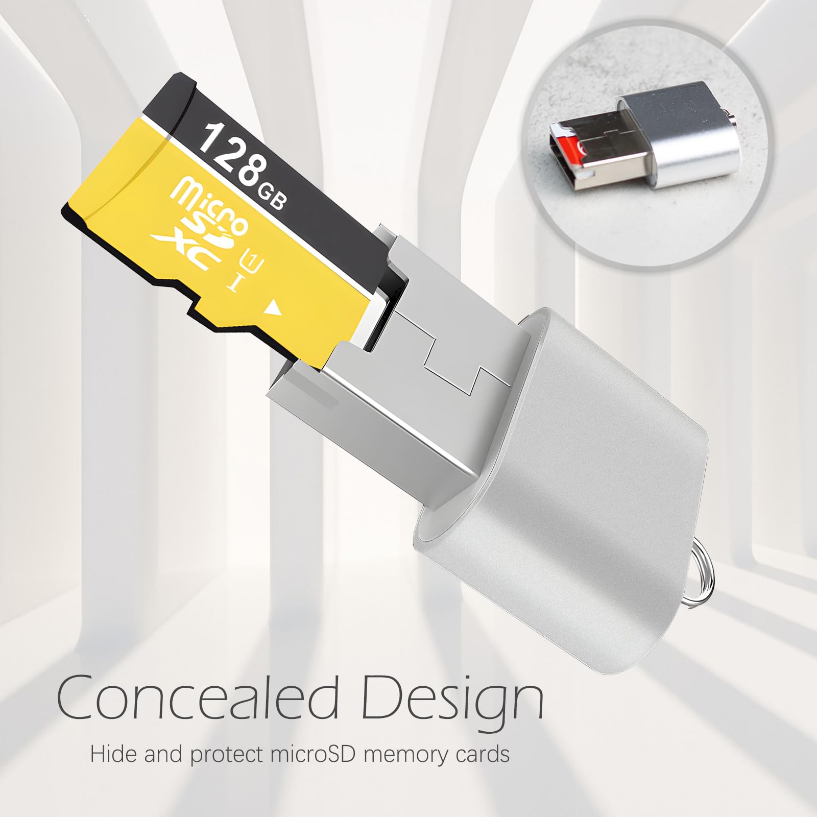 Lot de 3 lecteurs de cartes Micro SD pour Android, adaptateur de carte micro SD vers USB, lecteur de carte TF avec taille mini pour lecteur de carte mémoire d'appareil photo, lecteur de cartes Wansurs