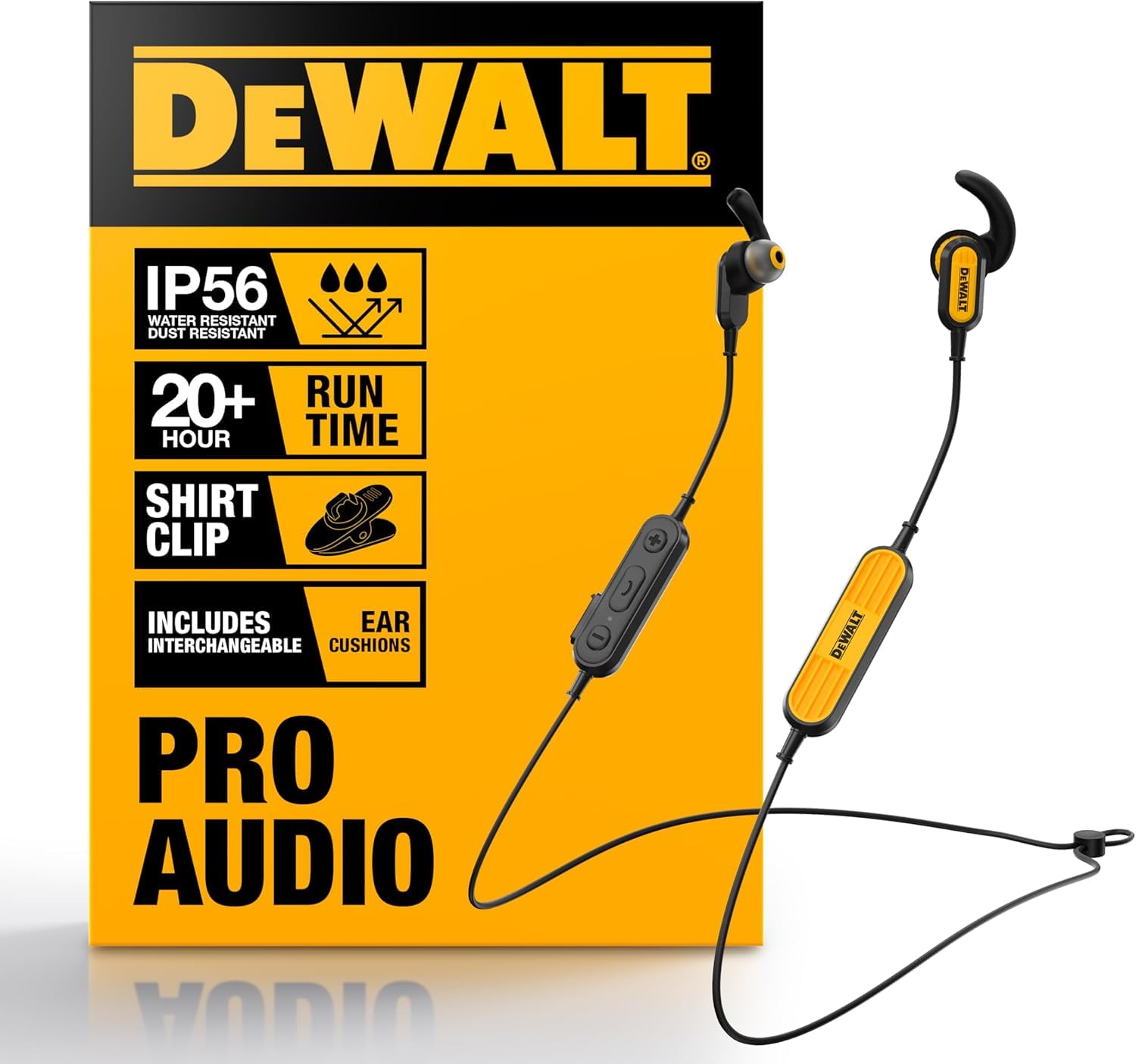 DEWALT Heavy Duty Waterproof Bluetooth Neckband Earbuds