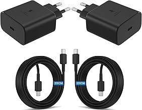 USB-C 45W Schnellladegerät,fürSamsung GalaxyS24 S23 S22 S21 S20 FE A55 A54 A34 A23 A15 A05S Z Fold6 Fold5 Flip6 Flip5/5GTab/S10/S9,für:iPhone 16 15/16 15 Pro/16 15 Pro Max/16 15 Plus,mit 2m Ladekabel