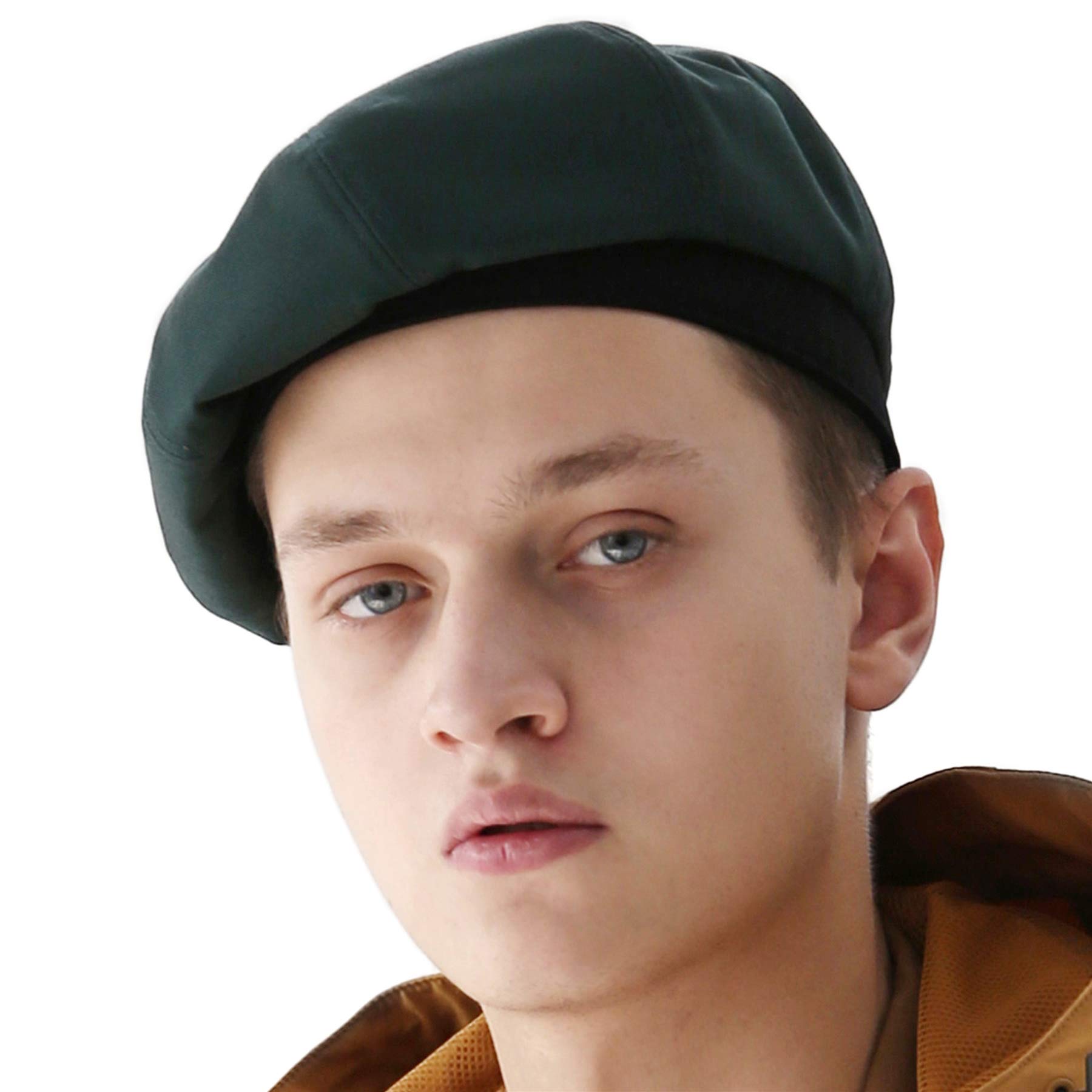 UNDERCONTROL French Artist Casual Adjustbale D Ring Strap Military Cotton Logo Beret Hat Unisex Hunting Newsboy Cap (Green)