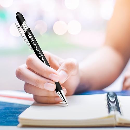 Miniatura 6 de Máx. 500 bolígrafos personalizados a granel, bolígrafos personalizados con grabado gratis, punta de lápiz óptico personalizado con tu nombre, texto