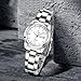 MASTOP Women's Classic Fashion Silver Stainless Steel Watches Waterproof Date Luminous Lady Dress Wrist Watch (8824 Silver)