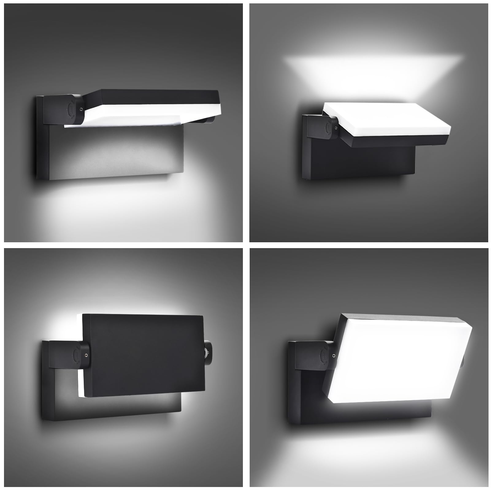 60W LED Outdoor Wall Lights with 360 Rotation Flood Lights Outdoor 5000K 4000K 3000K 3 Colors Changeable Outside — view 7