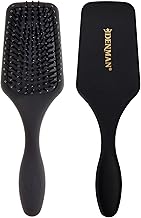 Denman (Black) Mini Paddle Cushion Hair Brush for Blow Drying, Detangling & On the Go Travel - Comfortable Styling, Straightening & Smoothing - For Women and Men, D84