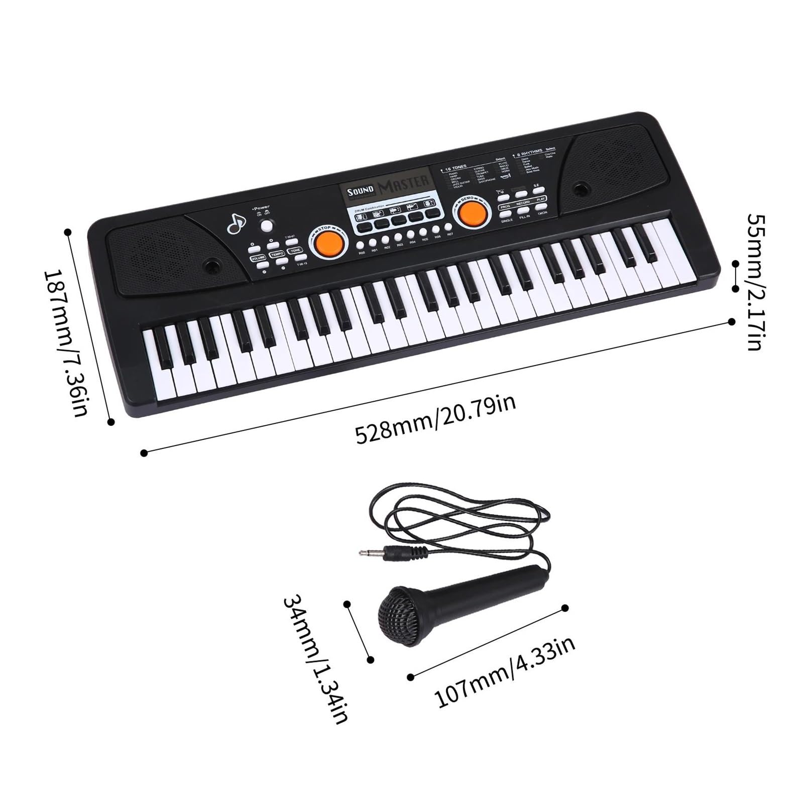 dorosłych klawiatura elektroniczna 49 Klawiszy USB Organy Elektroniczne Pianino Elektryczne Z Mikrofonem Czarny Cyfrowy Instrument Muzyczny Elektroniczny Instrument Klawiszowy