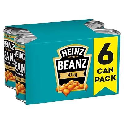 HEINZ Beans In Tomato Sauce, Baked, 415 Gram, Pack Of 6