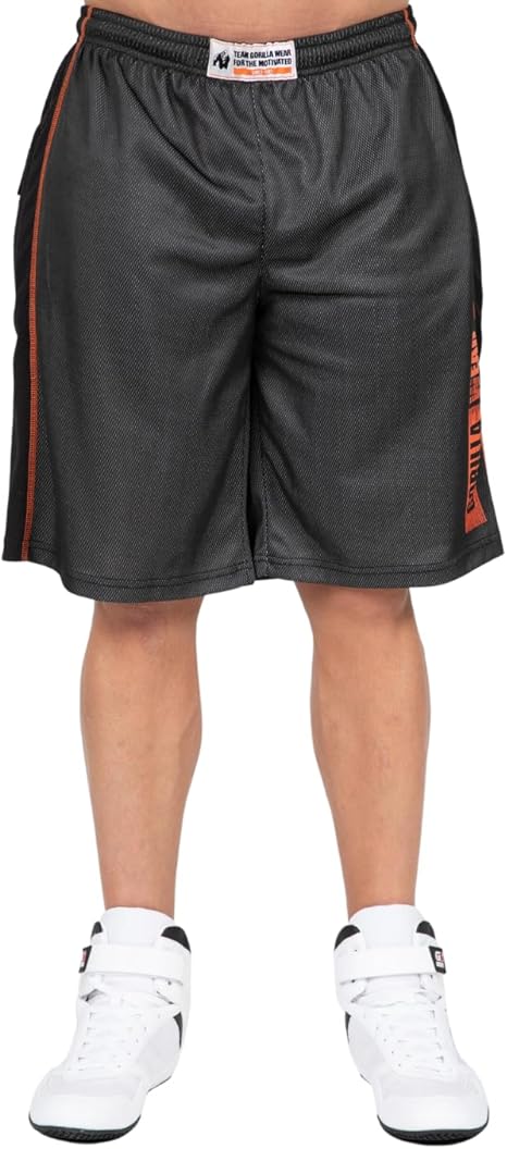 Gorilla Wear Wallace Mesh Shorts Bodybuilding Short Old School Doppelgrößen Weiter Schnitt (DE/NL/SE/PL, Alphanumerisch, XXL, 3XL, Regular, Tall, Schwarz/rot) Ab 42,99 € - Auf
