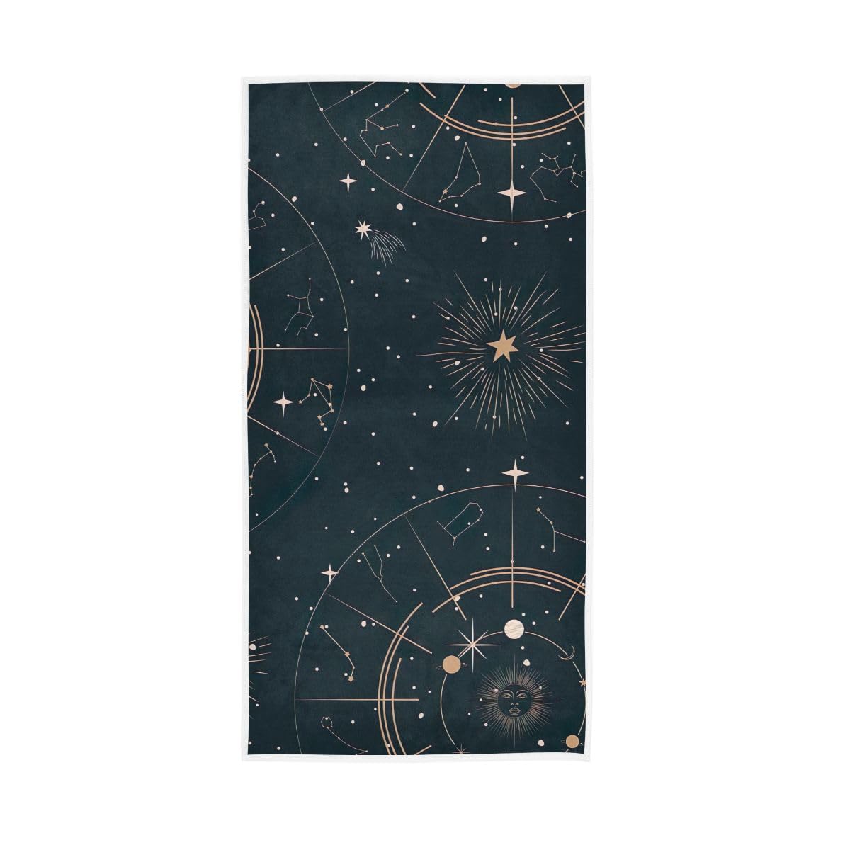 HUYGD Mystical Astrology Elements Space Hand Towels, Soft Towels for Hand, Face, Hair, Yoga, Kitchen, Bath 15 x 30 Inches