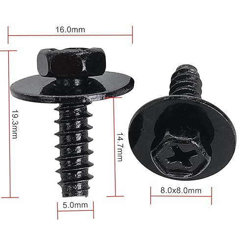 Miniatura 4 de AC PERFORMANCE 10 tornillos de clip para parachoques trasero, compatibles con Mazda 06-18 MX-5 Miata (OEM 9CF600516B)