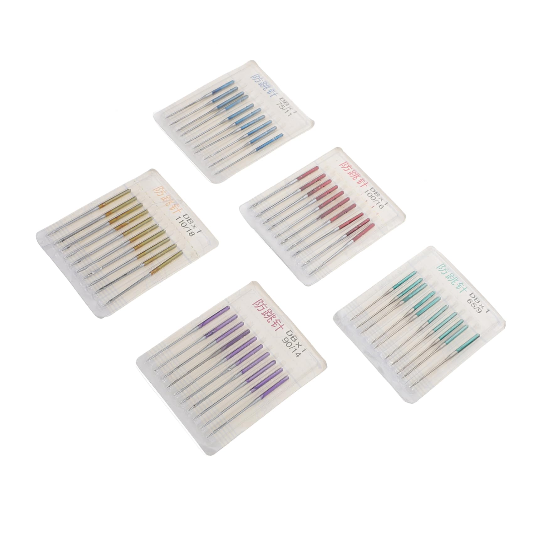 OSALADI Aghi per Macchine da Cucire Multiuso 50 Pezzi per Tessuti Elastici e Spessi, Accessori Metallici Resistenti per Cucito Domestico e Industriale, Strumenti per Riparazione