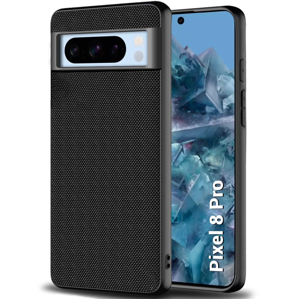 TheGiftKart Back Cover Case for Google Pixel 8 Pro | Slim & Lightweight | Ultra-Premium Design | Camera Protection Bump | Fabric Texture Case Cover for Google Pixel 8 Pro (Polycarbonate | Black) (B0CK4DWBSD) Amazon Price History, Amazon Price Tracker