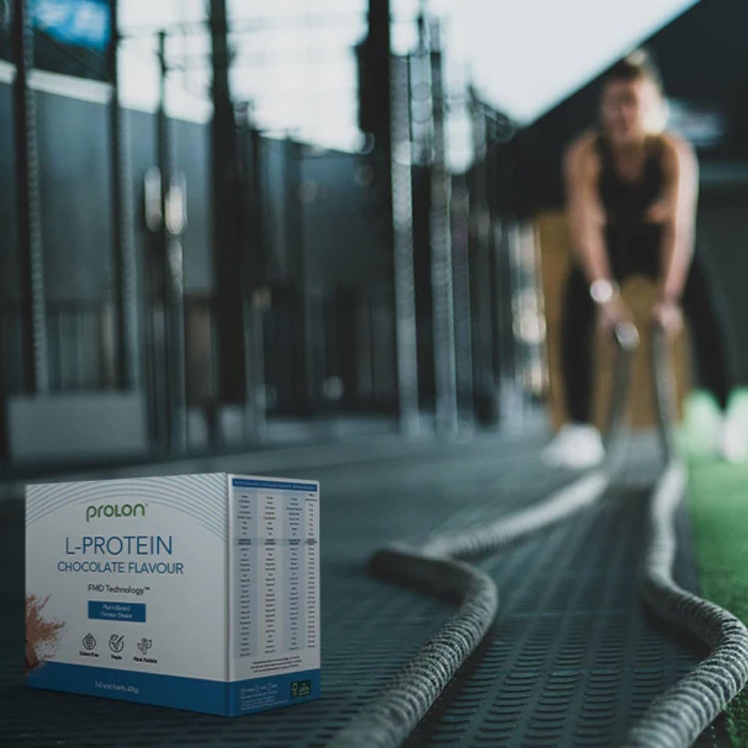 ProLon – L-Protein – 14 Bustine – Bevanda Proteica – 25g di Proteine Vegetali – Vegan – Senza Soia - Made in Italy – Gusto Cioccolato