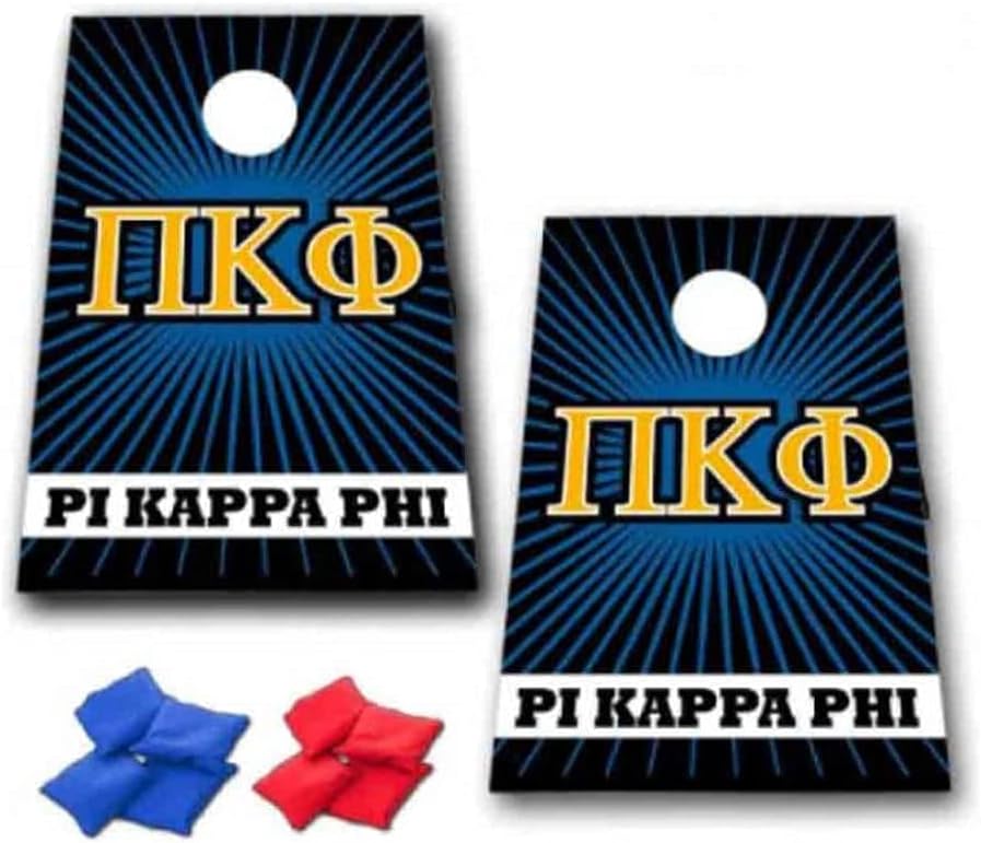 VictoryStore Cornhole Games - Pi Kappa Phi Cornhole Bag Toss Game - Starburst - 8 Bags Included
