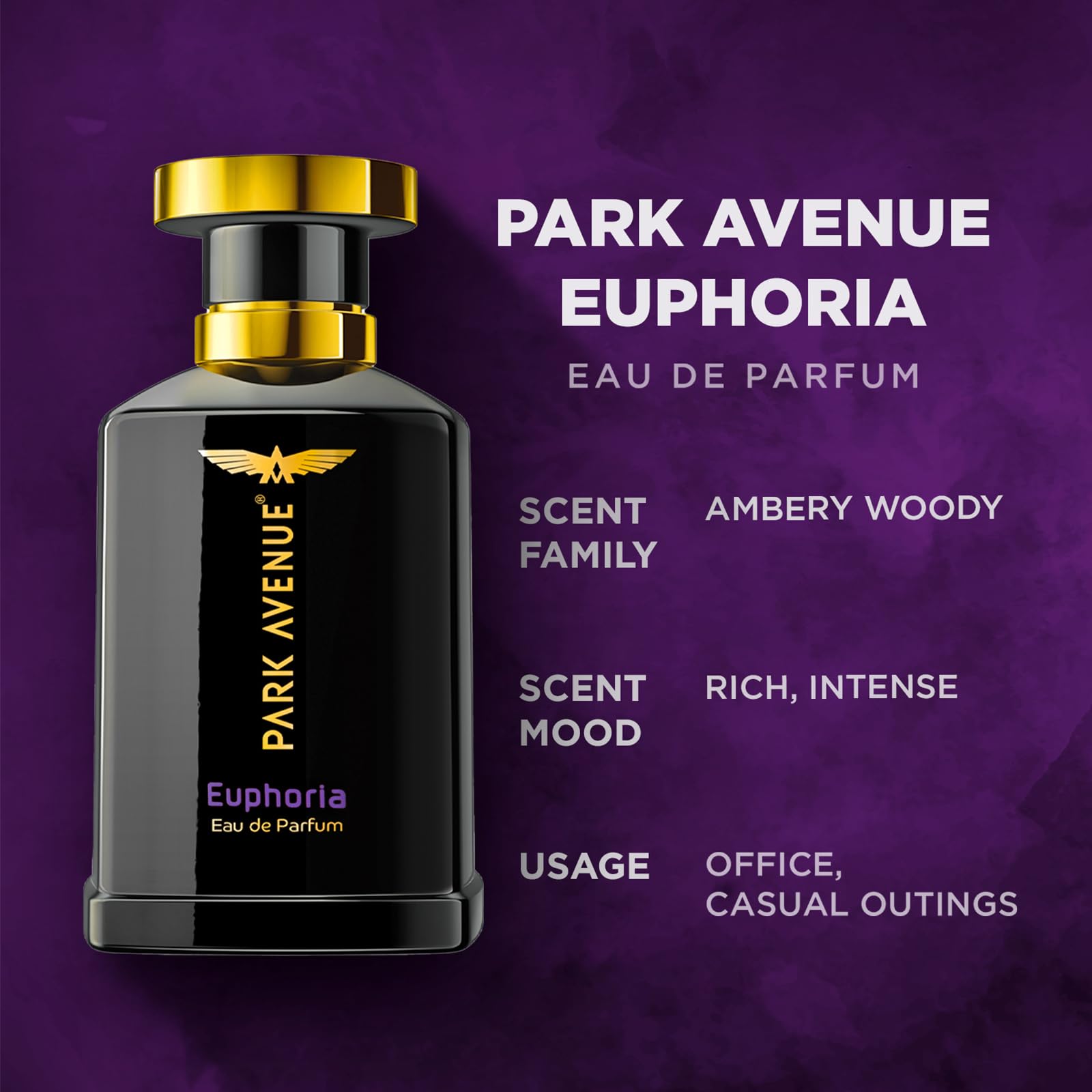 Park Avenue Euphoria Eau De Parfum Spray For Men, 100ml & Eau De Perfume- Spray, Harmony, 100ml - Image 3 thumbnail