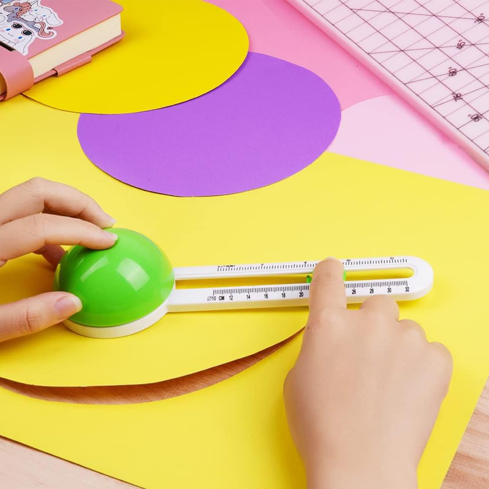 Taglierina Circolare Per Carta - Regolabile 10-32cm Con 3 Lame - Foto 4