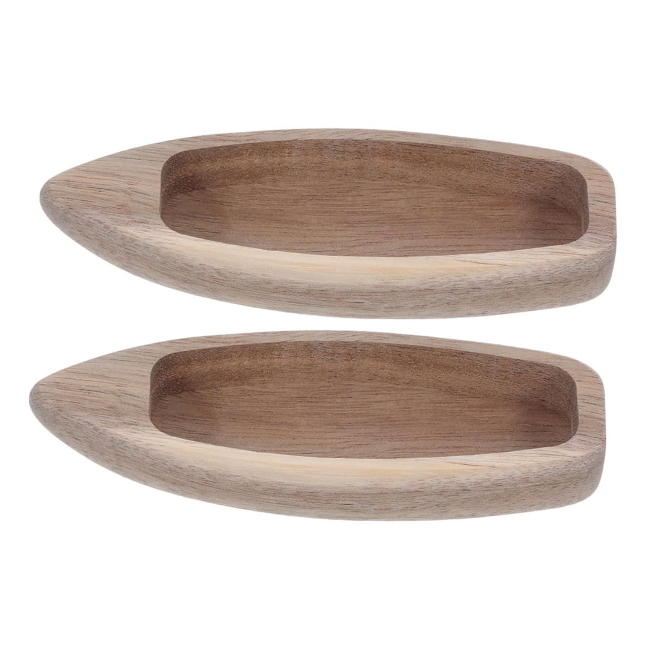 Healifty 2Pcs Rustic Nautical Boat Ornaments for Desktop Shelf End Table Sturdy Wood Crafts for Decor