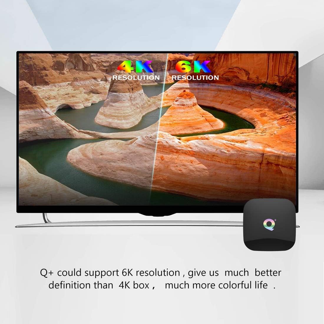 Android 10.0 TV Box, 4GB RAM 32GB ROM H616 Quad-Core Cortex-A53 GPU | Soporte WiFi 2.4GHz 6K Ultra HD Smart TV Box