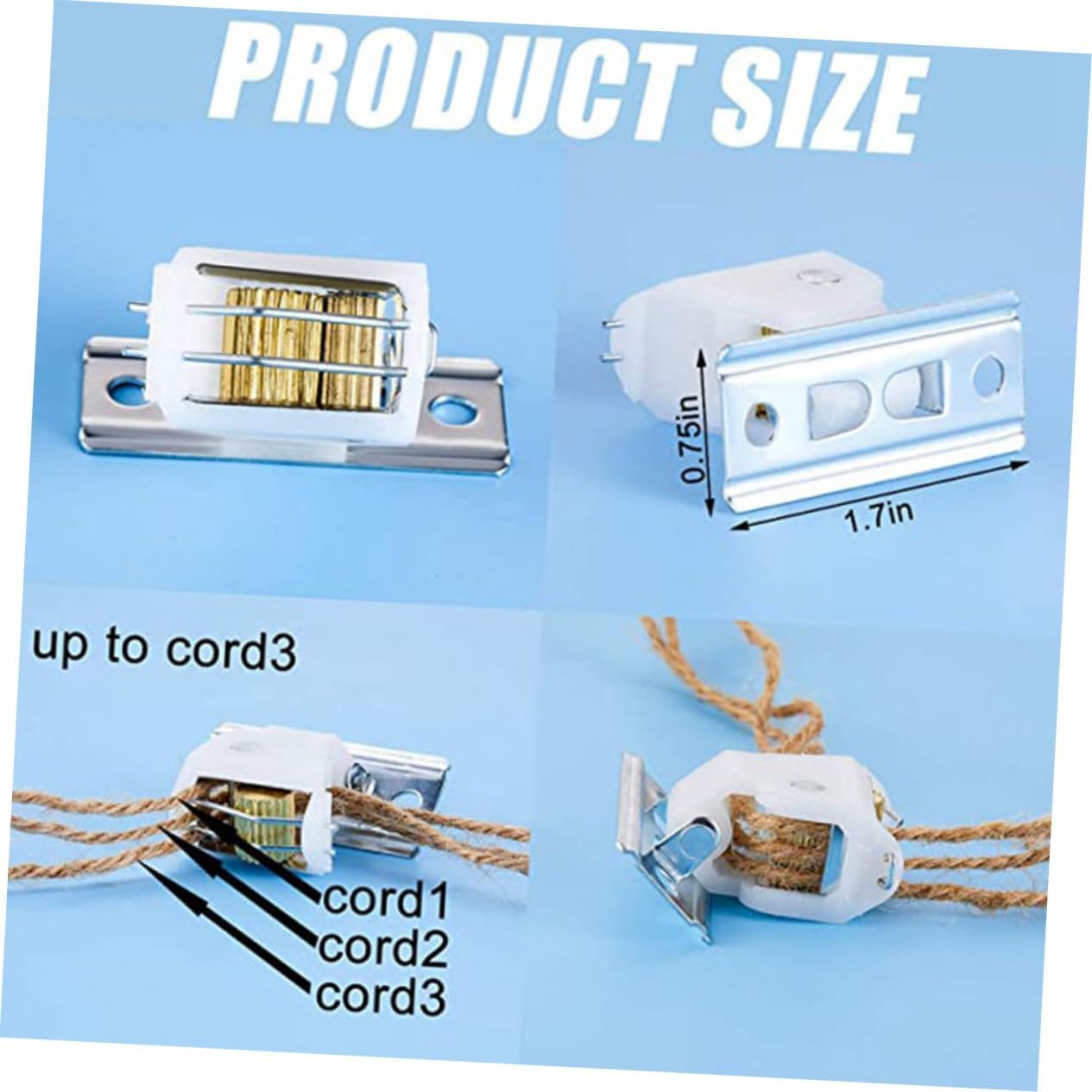 16pcs Roman Shade Cord Locks Lightweight Blind Hardware for Easy Installation for Roman Blinds Privacy and Room Darkening Suitable for Windows and Closets
