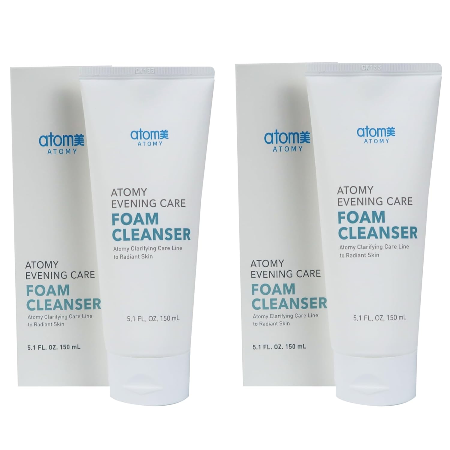 GASHINA STORY A.T.O.M.Y-Evening Care Foam Cleanser 150g x 2 Pack set, Korean Skin Care Rutine