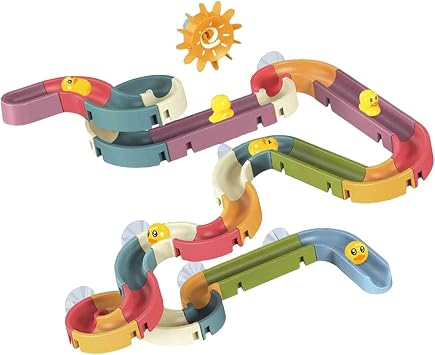 Duck Slide Bath Toy, Duck Water Slide Bath Toy - Vista Bathtub Fan Kids Duck Slide Shower Toy,Interactive Water Slides for Easter, Childrens Day, Thanksgiving Celebration