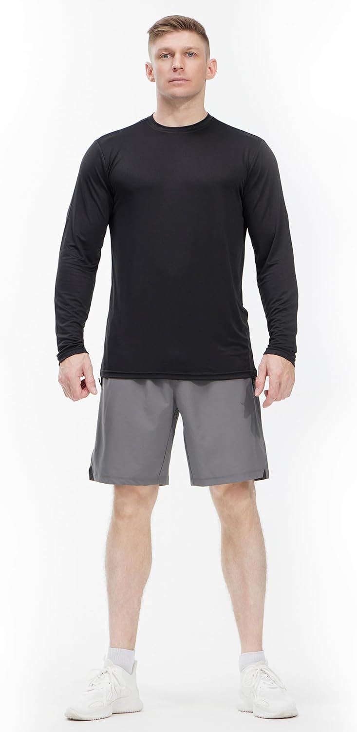 4 Pack Long Sleeve Shirts for Men Quick-Drying Moisture Wicking T-Shirt for Fishing Hiking Workout - Image 4
