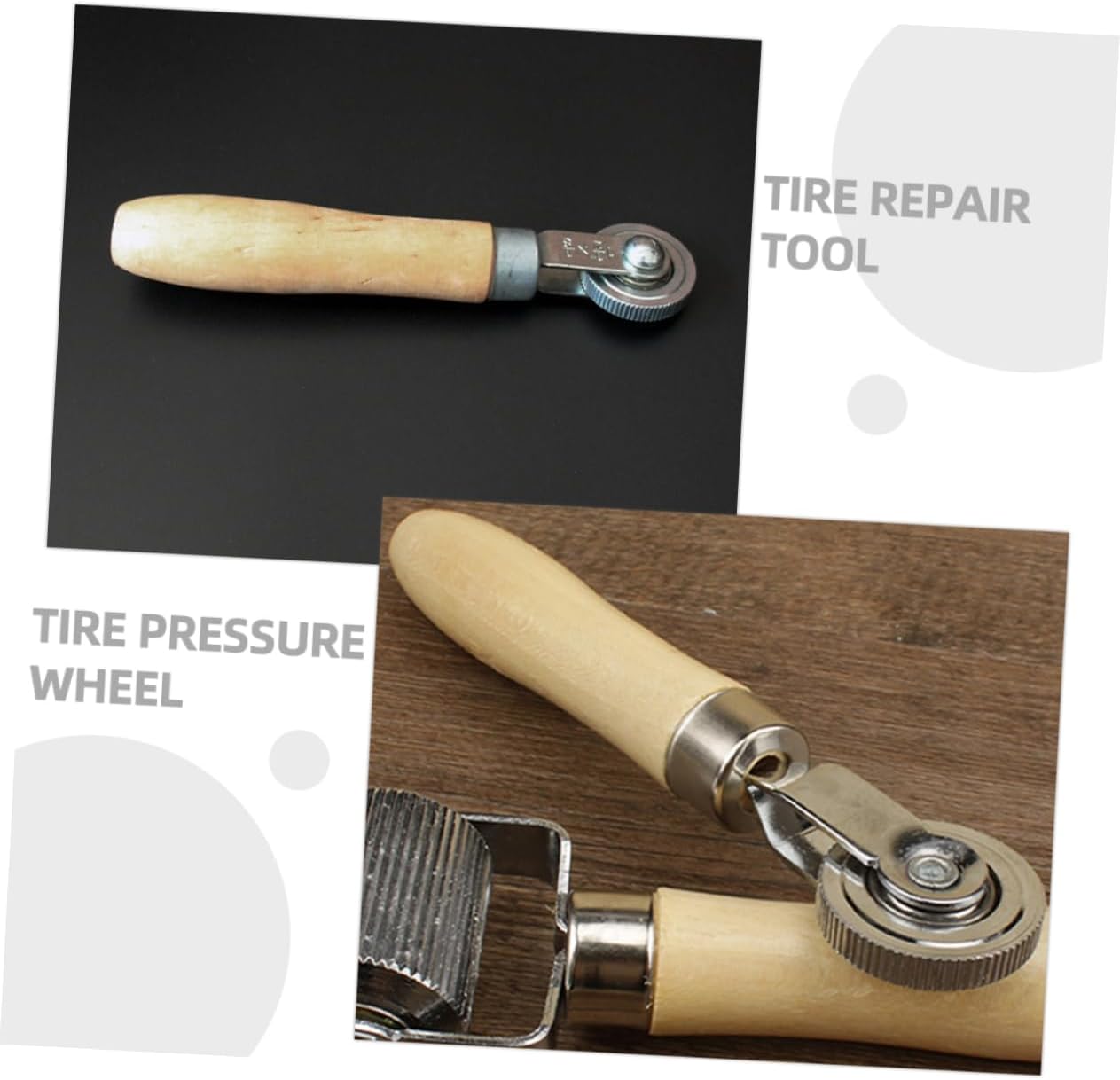 PRETYZOOM 3 Sets Quick Tire Repair Tool for Car Bike Universal Tire Patch Rollers Bowl-Shaped Low-Speed High-Speed Grinding Heads